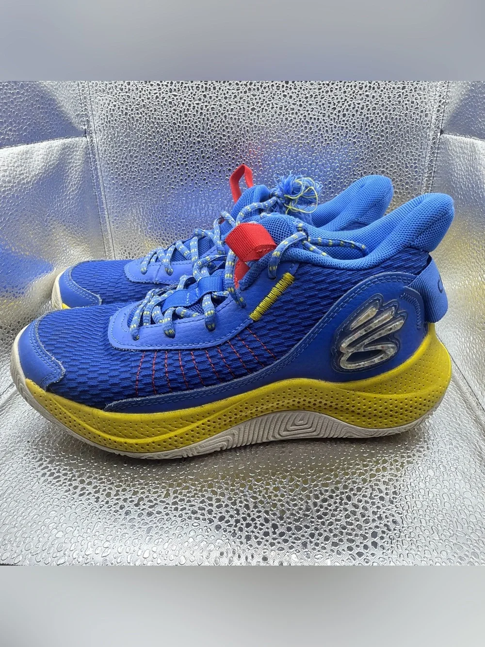 Under Armour Curry 3Z7 Blue Yellow White Basketball Shoes